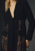 Load image into Gallery viewer, By Anthropologie Mesh Lace V-Neck Midi Blazer Dress