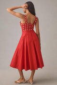 Load image into Gallery viewer, Maeve Crochet Halter Poplin Midi Dress