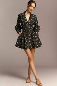 Load image into Gallery viewer, The Tommie Long-Sleeve Smocked Front-Zip Mini Shirtdress