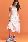 Load image into Gallery viewer, Farm Rio Richilieu Linen-Blend Sleeveless Eyelet Midi Dress