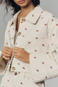 Load image into Gallery viewer, Pilcro Cotton Embroidered Icon Crop Utility Jacket