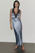 Load image into Gallery viewer, By Anthropologie Lace V-Neck Midi Slip Dress