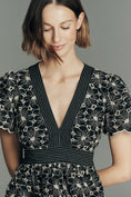 Load image into Gallery viewer, Maeve Cotton Lace V-Neck Mini Dress