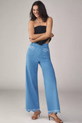 Load image into Gallery viewer, The Colette Lace Trim Full-Length Wide-Leg Pants by Maeve