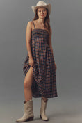 Load image into Gallery viewer, Pilcro Sleeveless Smocked Plaid Midi Dress