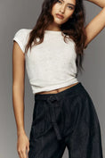 Load image into Gallery viewer, Maeve Belted Pleated High-Rise Wide-Leg Jeans