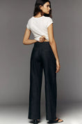 Load image into Gallery viewer, Maeve Belted Pleated High-Rise Wide-Leg Jeans