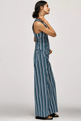 Load image into Gallery viewer, Colette Striped High-Rise Wide-Leg Full-Length Pants