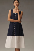 Load image into Gallery viewer, English Factory Sleeveless Square-Neck Midi Dress