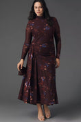 Load image into Gallery viewer, ASTR Label Aubriella Plus High-Neck Midi Dress