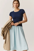 Load image into Gallery viewer, By Anthropologie Short-Sleeve Twofer Sweater Midi Dress