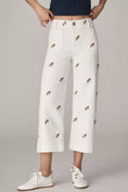 Load image into Gallery viewer, The Colette Embroidered Fishing Crop Wide-Leg Pants by Maeve