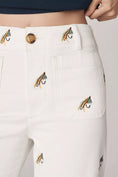 Load image into Gallery viewer, The Colette Embroidered Fishing Crop Wide-Leg Pants by Maeve