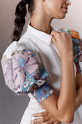 Load image into Gallery viewer, Maeve Puff-Sleeve Smocked Shirt Dress