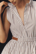 Load image into Gallery viewer, Maeve Belted Bubble-Hem Mini Shirt Dress
