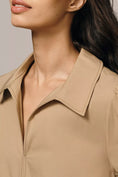Load image into Gallery viewer, Maeve Puff-Sleeve Mini Shirtdress