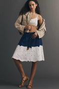 Load image into Gallery viewer, Maeve Eyelet A-Line Midi Skirt