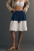 Load image into Gallery viewer, Maeve Eyelet A-Line Midi Skirt