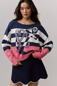 Load image into Gallery viewer, Maeve Boat-Neck Nautical Icon Sweater
