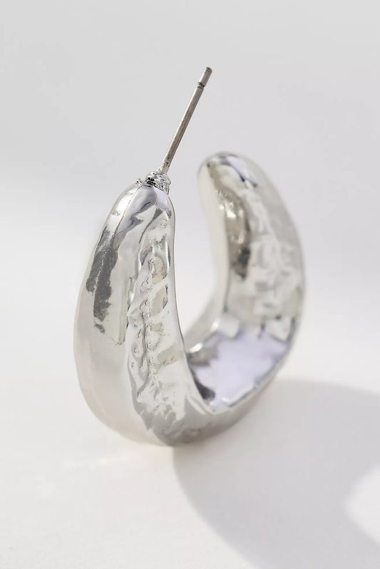 Squared Molten Hoop Earrings