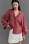 Load image into Gallery viewer, By Anthropologie Wide-Sleeve Buttondown Top