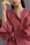 Load image into Gallery viewer, By Anthropologie Wide-Sleeve Buttondown Top