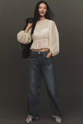 Load image into Gallery viewer, ASTR Label Amie Sheer Peplum Top