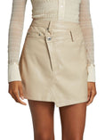Load image into Gallery viewer, Simkhai Asymmetrical Leather Mini Skirt