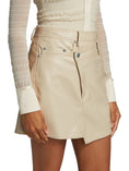 Load image into Gallery viewer, Simkhai Asymmetrical Leather Mini Skirt