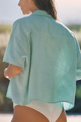 Load image into Gallery viewer, Celandine Crop Linen Blend Buttondown Shirt