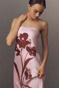 Load image into Gallery viewer, The Fleur Strapless Maxi Satin Slip Dress