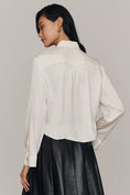 Load image into Gallery viewer, Maeve Silky Long-Sleeve Pleated Blouse
