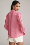 Load image into Gallery viewer, Danielle Kroll x Maeve Sheer Chiffon Buttondown Shirt