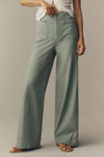 Load image into Gallery viewer, Colette European Linen Stretch Full-Length Wide-Leg Pants