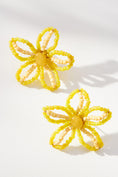 Load image into Gallery viewer, Extra Small Beaded Floral Post Earrings