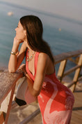 Load image into Gallery viewer, Celandine Flamingo Knit Midi Dress