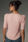 Load image into Gallery viewer, By Anthropologie Puff-Sleeve Henley Top
