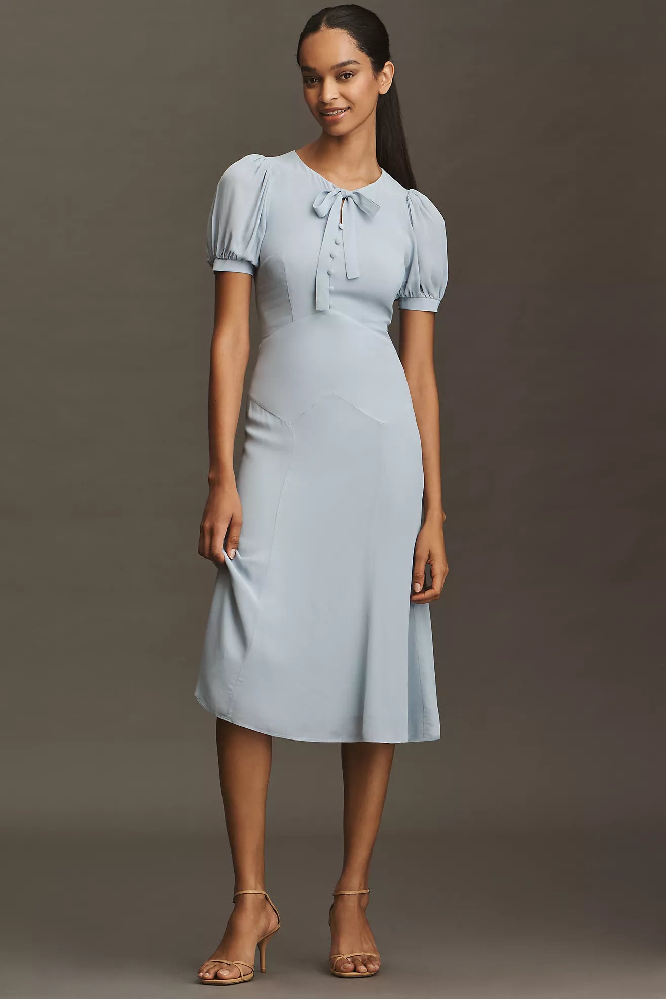Reformation Delia Bow Midi Dress – katie + hubbell
