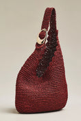 Load image into Gallery viewer, Love Knot Raffia Buckle Slouchy Bag