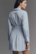 Load image into Gallery viewer, Maeve Long-Sleeve Smocked Waisted Shirtdress