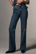 Load image into Gallery viewer, ALIGNE Diamante Embellished High-Rise Flare Jeans