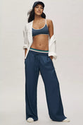 Load image into Gallery viewer, Maeve Ribbed Waist Wide-Leg Track Pants