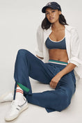 Load image into Gallery viewer, Maeve Ribbed Waist Wide-Leg Track Pants