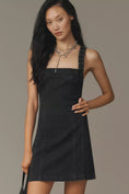 Load image into Gallery viewer, Pilcro Studded Square-Neck Denim Mini Dress