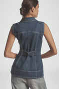 Load image into Gallery viewer, Pilcro Longline Denim Vest