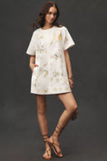 Load image into Gallery viewer, The Emmy Short-Sleeve Swing Mini Dress by Maeve: Swan Gossip Edition