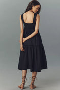 Load image into Gallery viewer, The Helena Square-Neck Smocked Tiered Midi Dress
