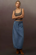 Load image into Gallery viewer, Pilcro Barrel Denim Midi Skirt