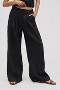 Load image into Gallery viewer, The Avery Linen Pleated Wide-Leg Trousers by Maeve