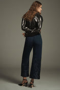 Load image into Gallery viewer, The Colette Cropped High-Rise Wide-Leg Jeans by Maeve: Sequin Sparkle Edition